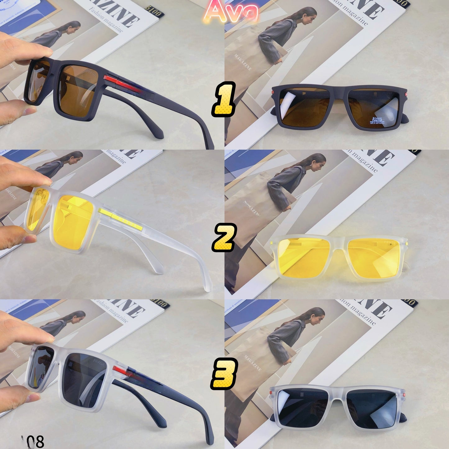 C308 Pra Men's Polarized Sunglasses