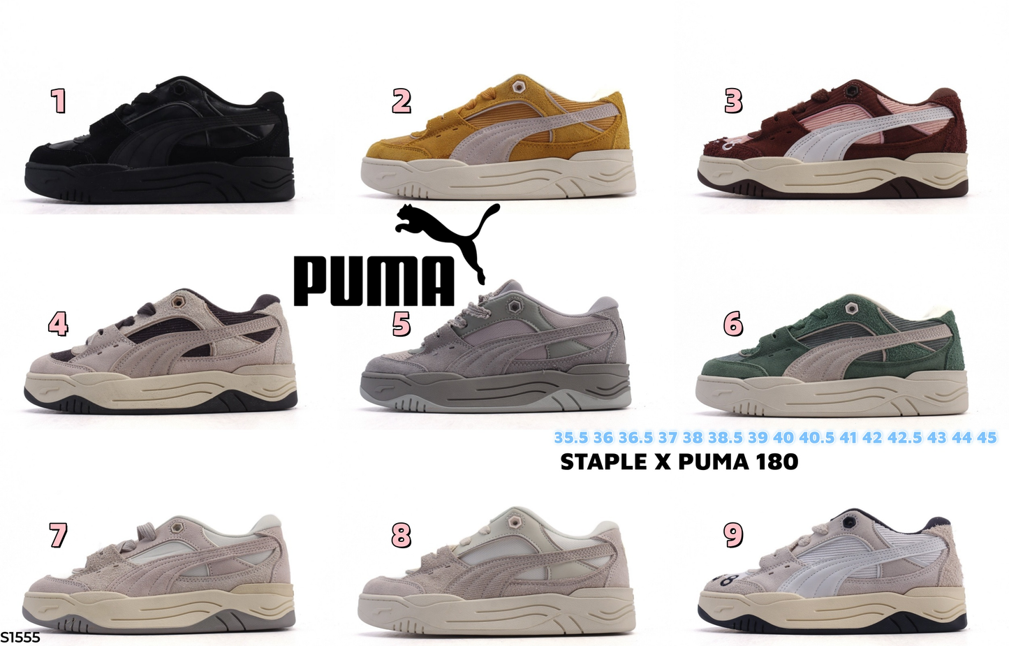 S1555 Puma 180 suede shoes