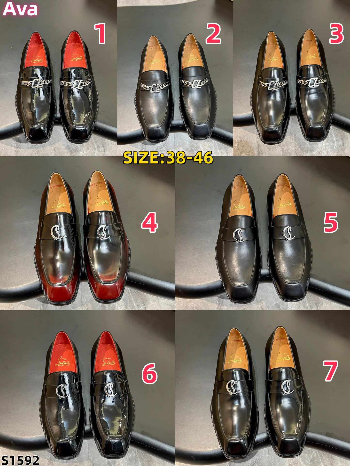 S1592 Christian Louboutin leather shoes