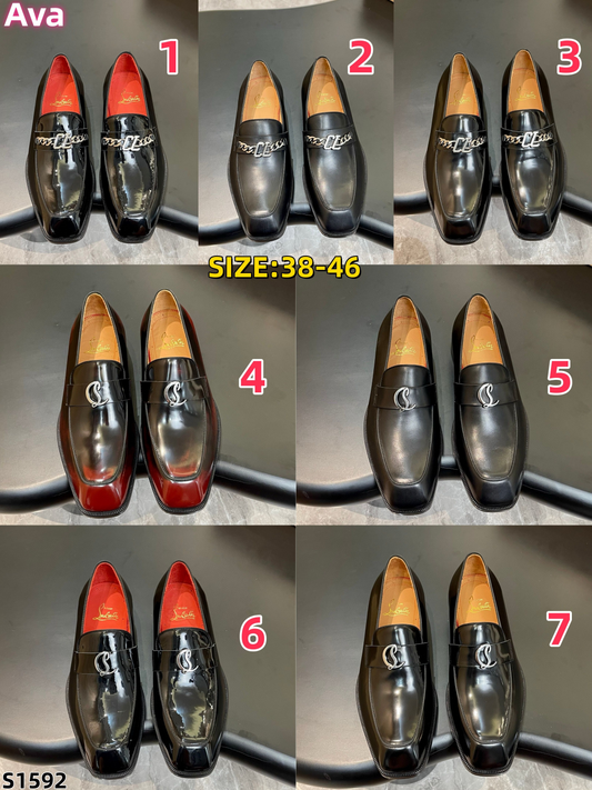 S1592 Christian Louboutin leather shoes