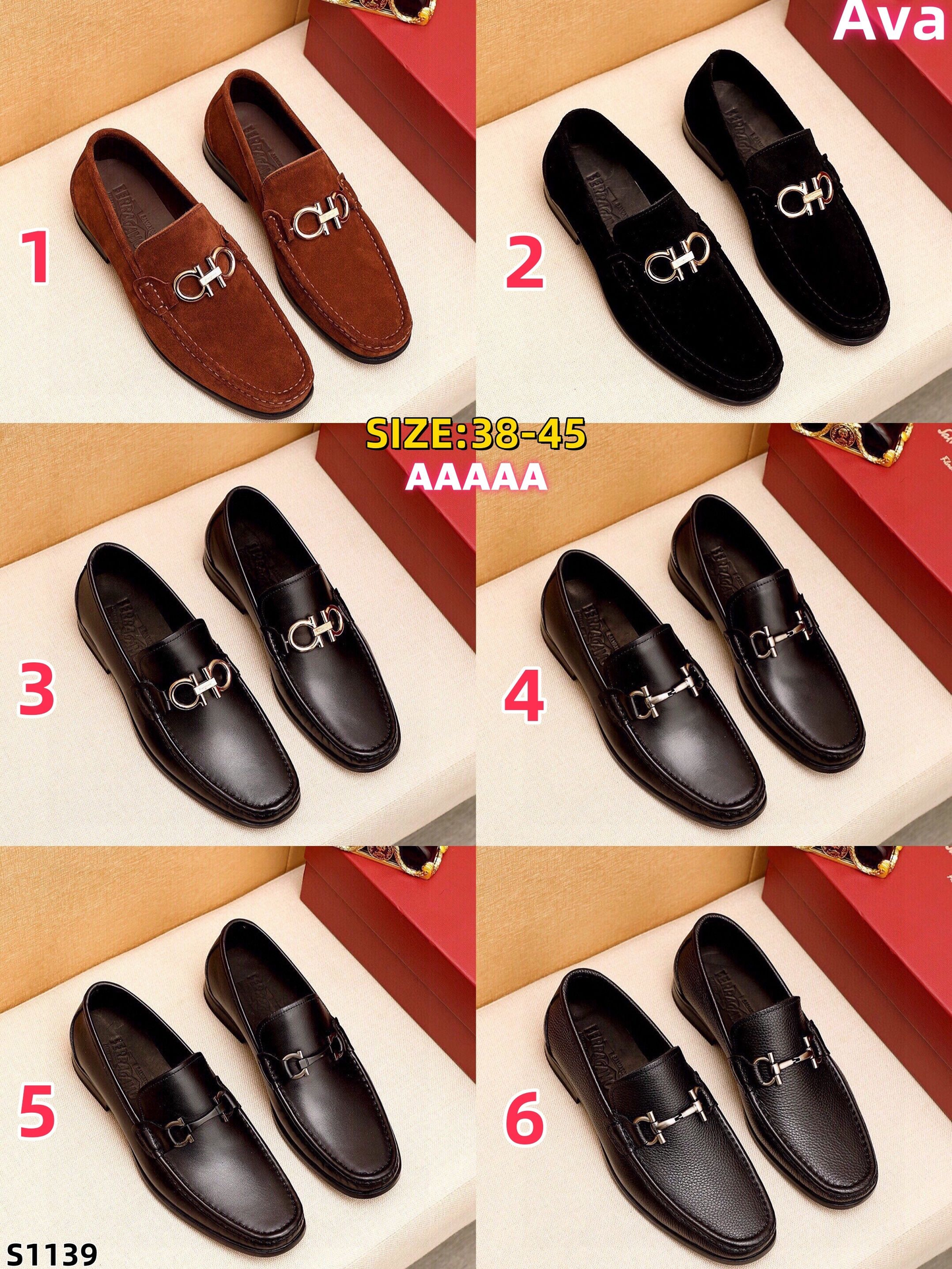 S1139 Ferragamo leather shoes