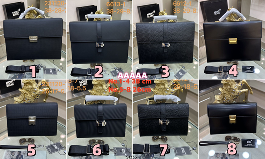 S1335 Montblanc leather briefcase
