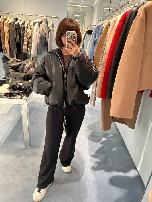 S2129 miu leather jacket