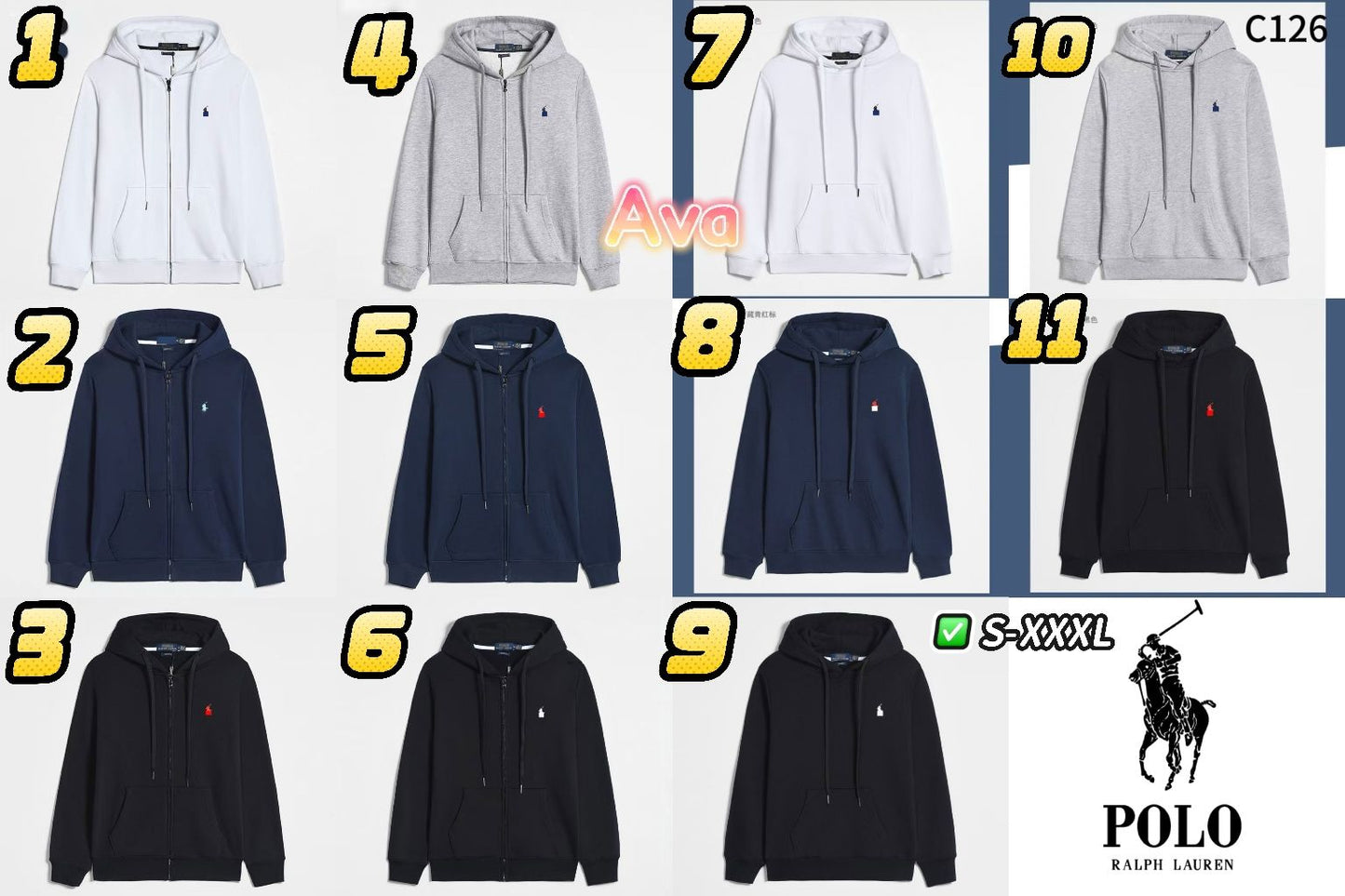 C126 Ralph Lauren Hooded Sweatshirt