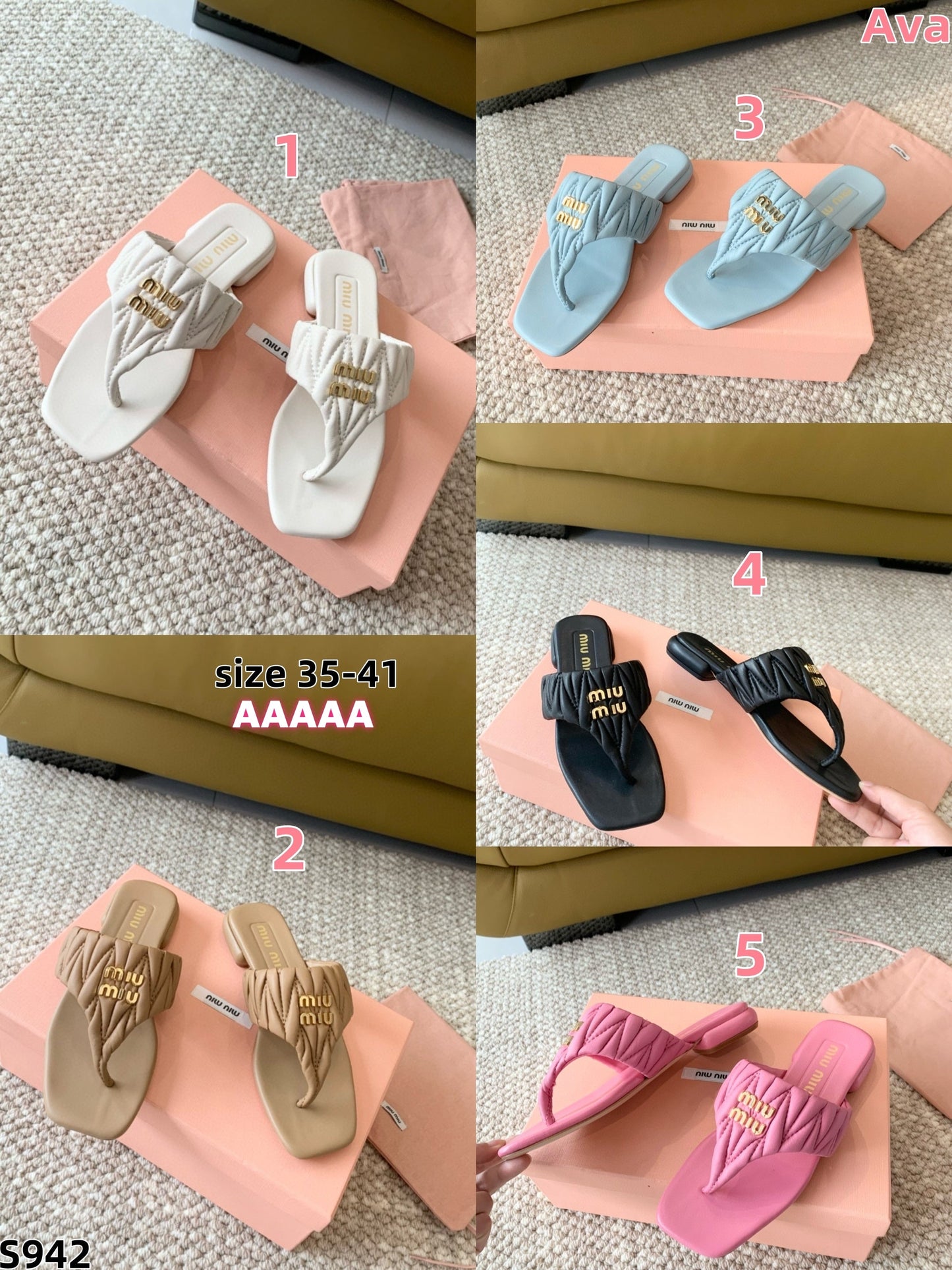 S942 miu sandals shoes