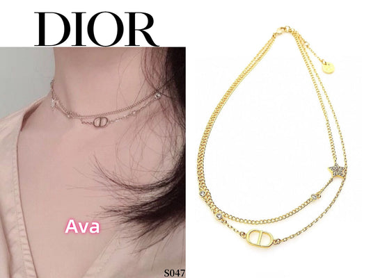 S047 Petit CD Double Necklace
