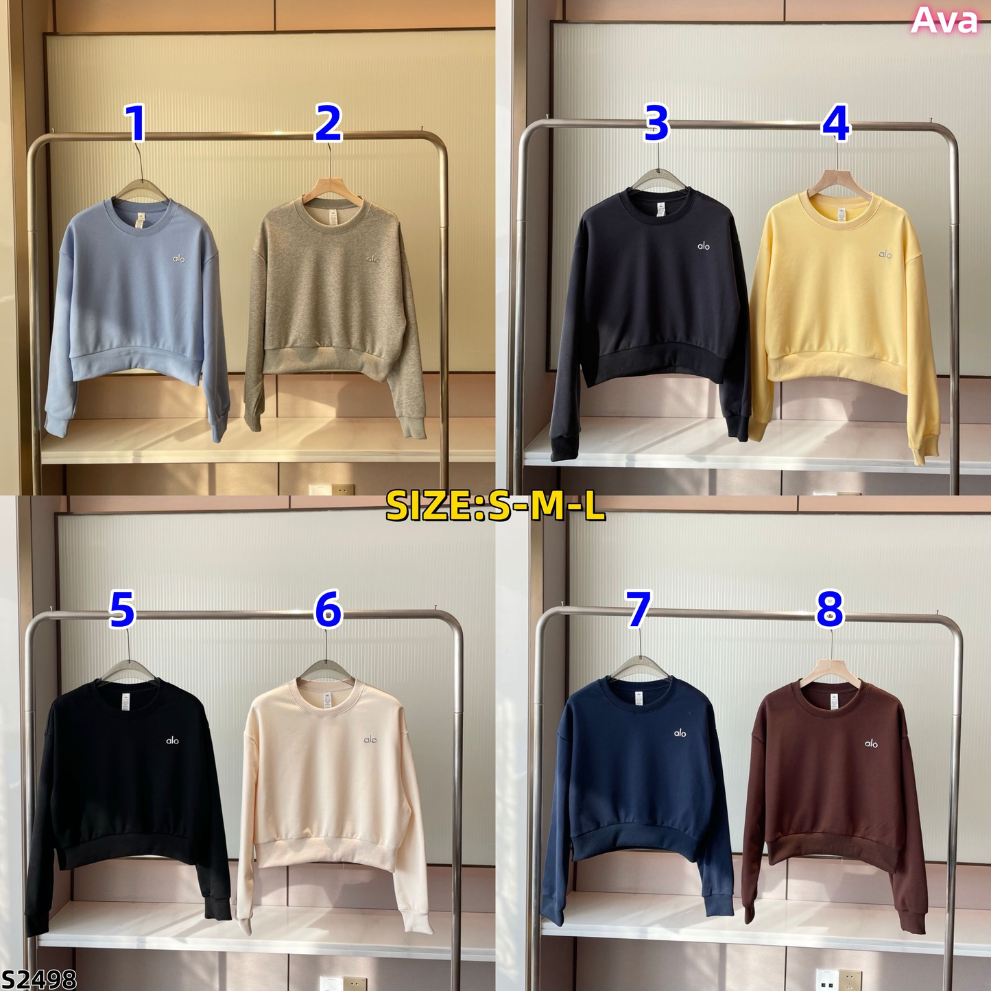 S2498 alo yoga cropped sweatshirt