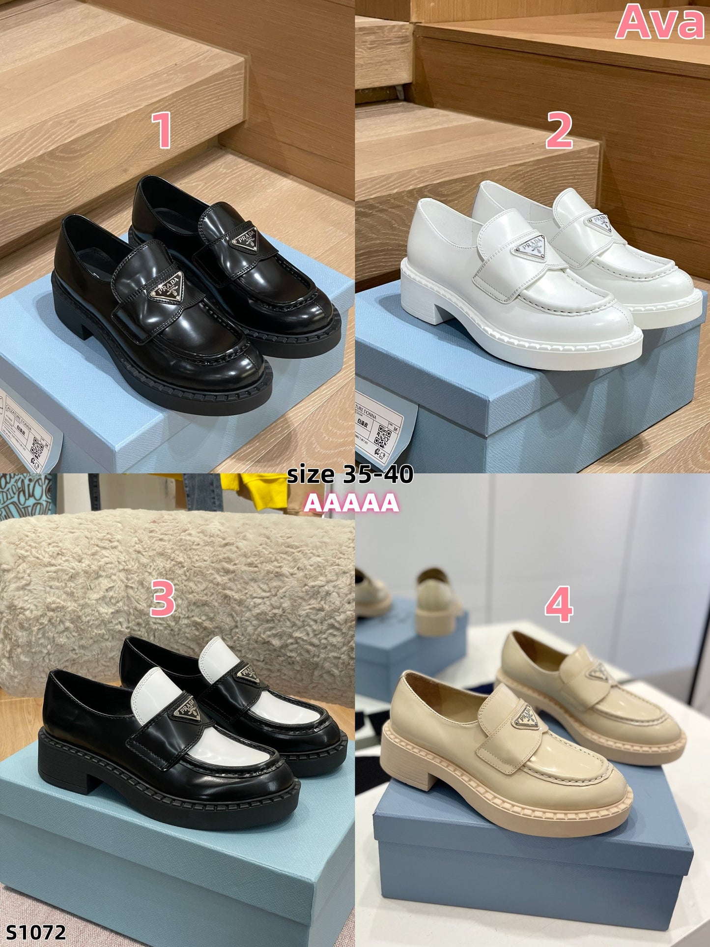 S1072 Prada loafers shoe