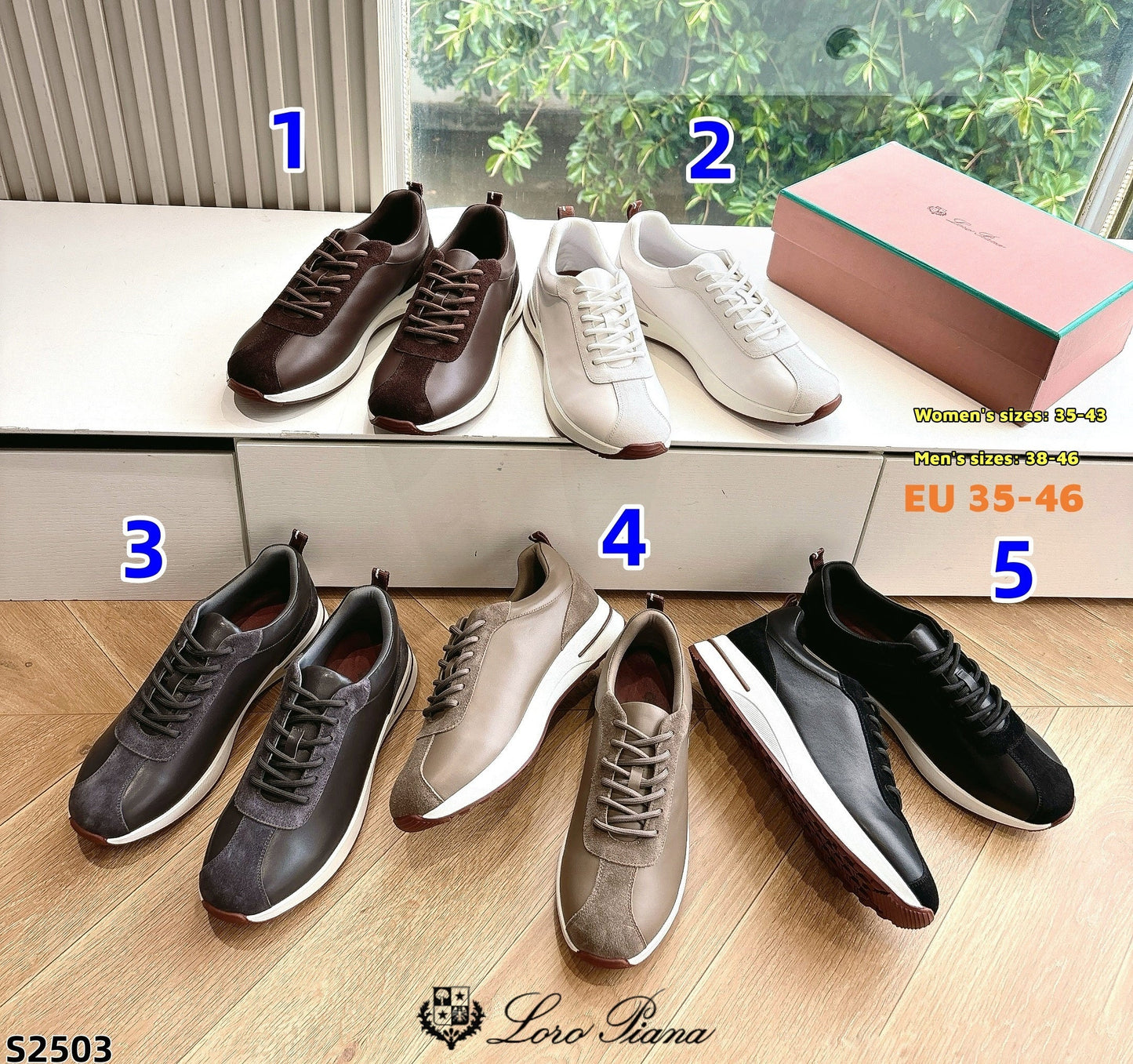 S2503 Loro Piana shoes Leather shoes (unisex)