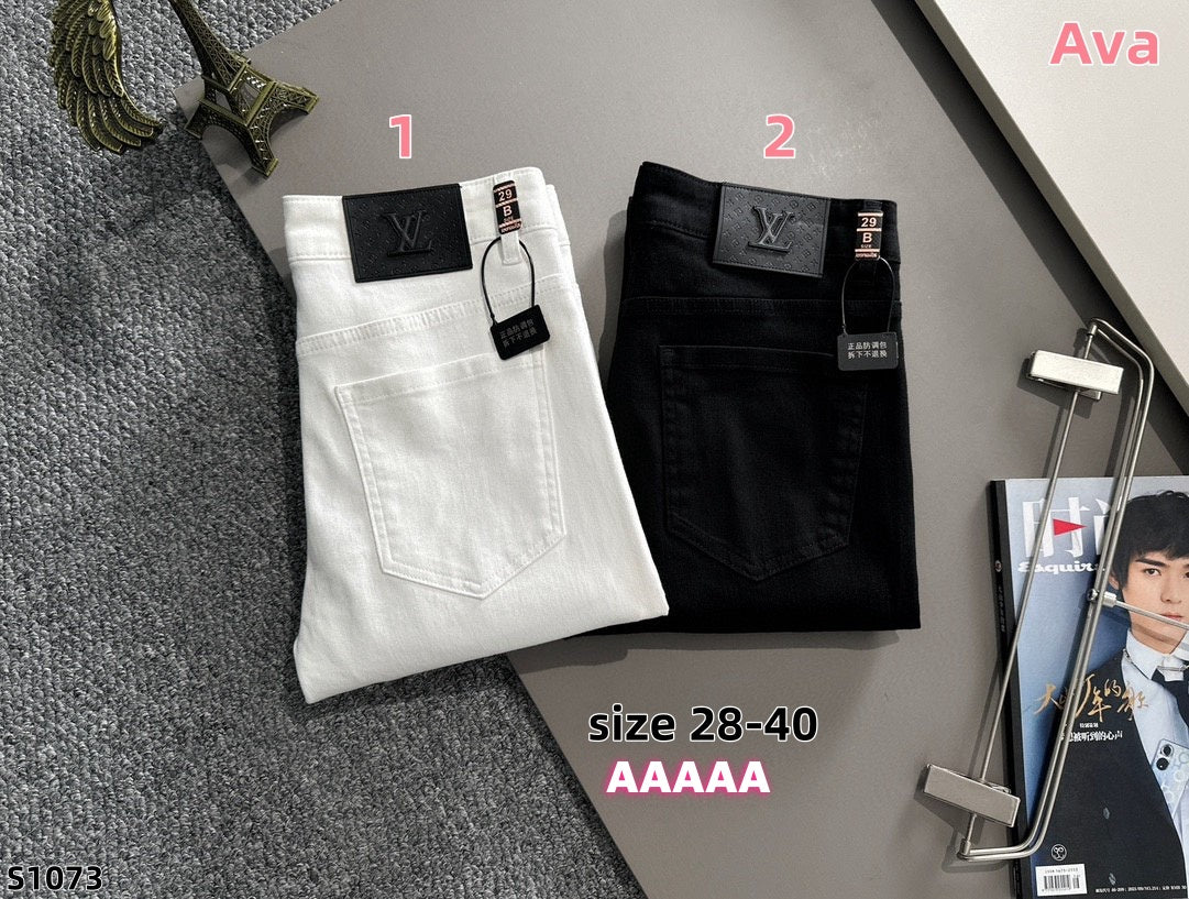 S1073 Louis Vuitton (LV) slim-fit jeans