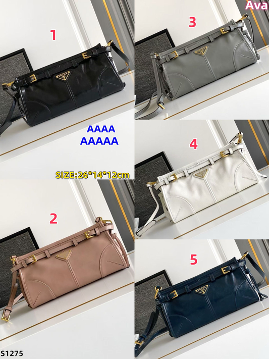 S1275 Prada Bonnie Medium Leather Handbag