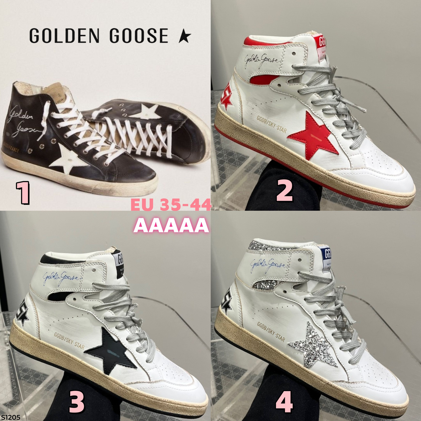 S1205 Golden Goose High-Top Dirty Shoes