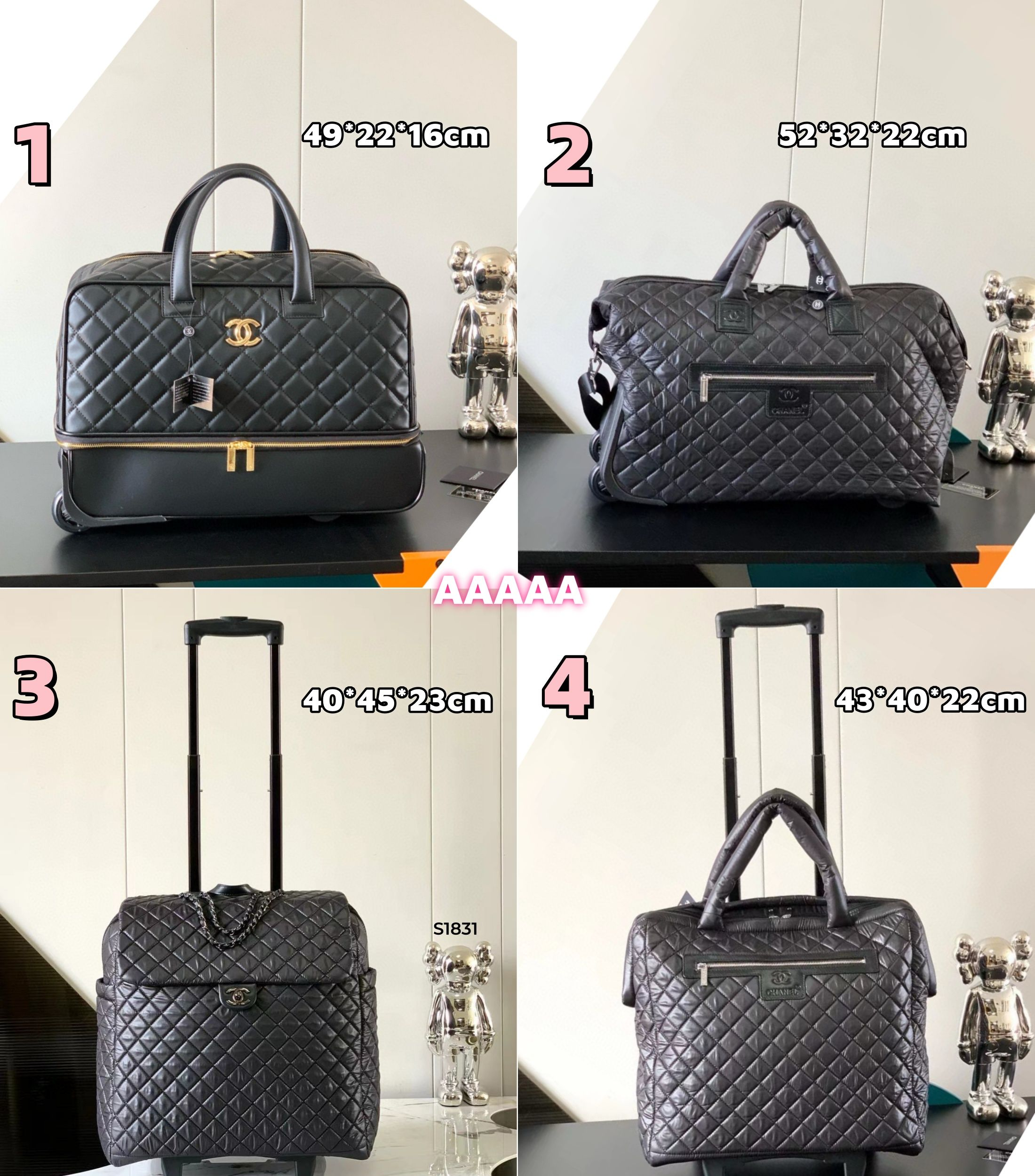 S1831 Chanel suitcases and luggage