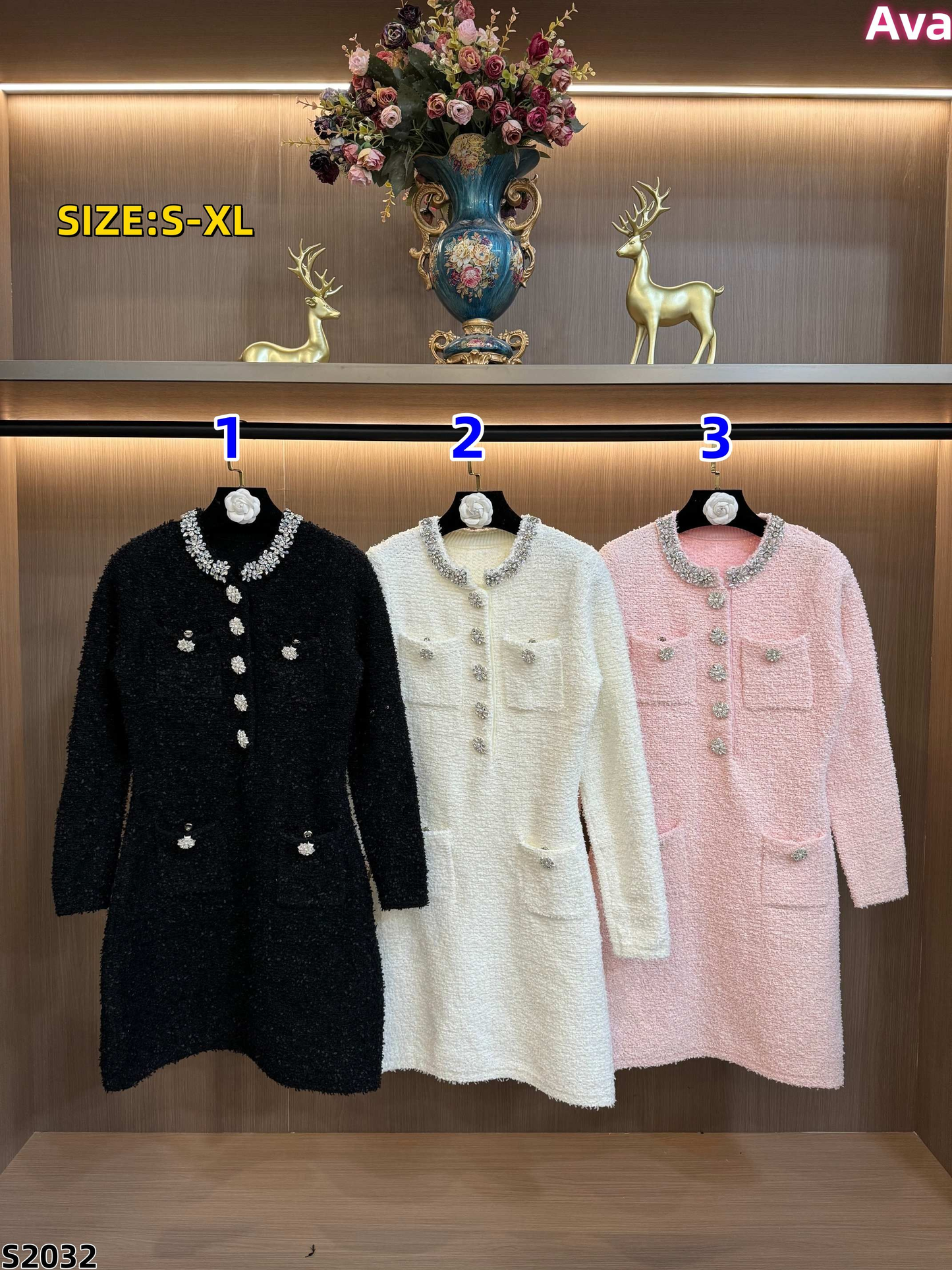 S2032 Chan knit dress