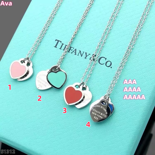 S1312 Tiffany Double Heart Necklace