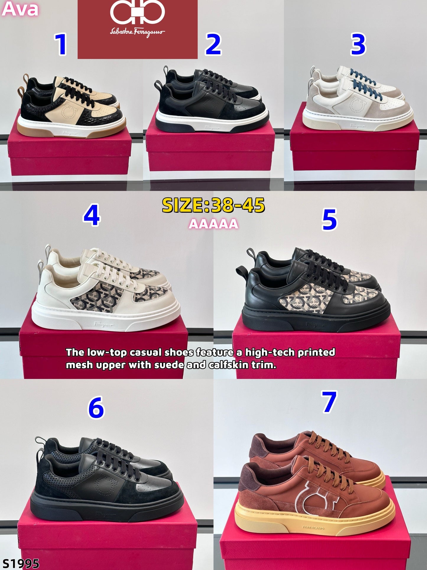 S1995 Ferragamo Gancini Low-top Sneakers