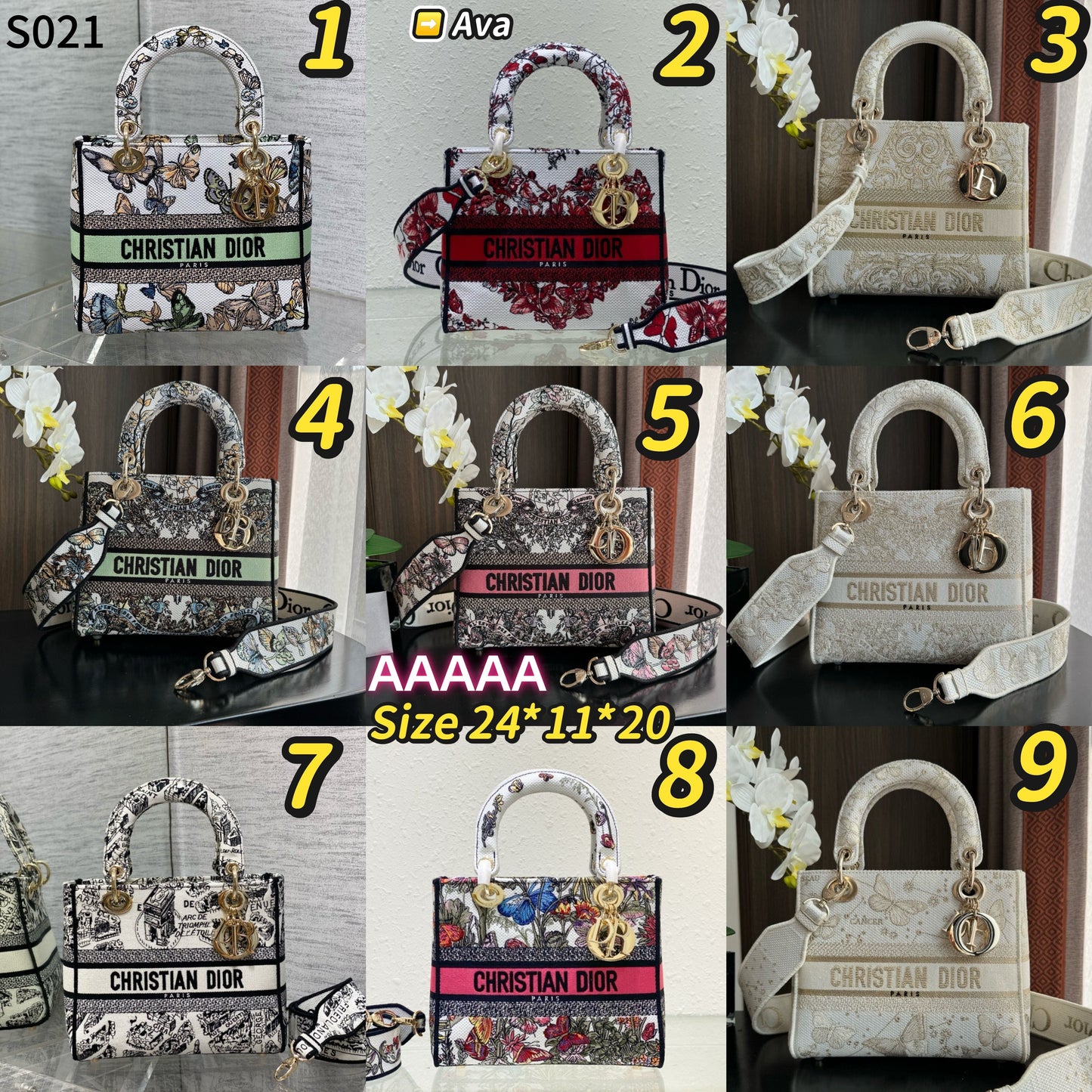 S021 Lady Embroidery tote Bag