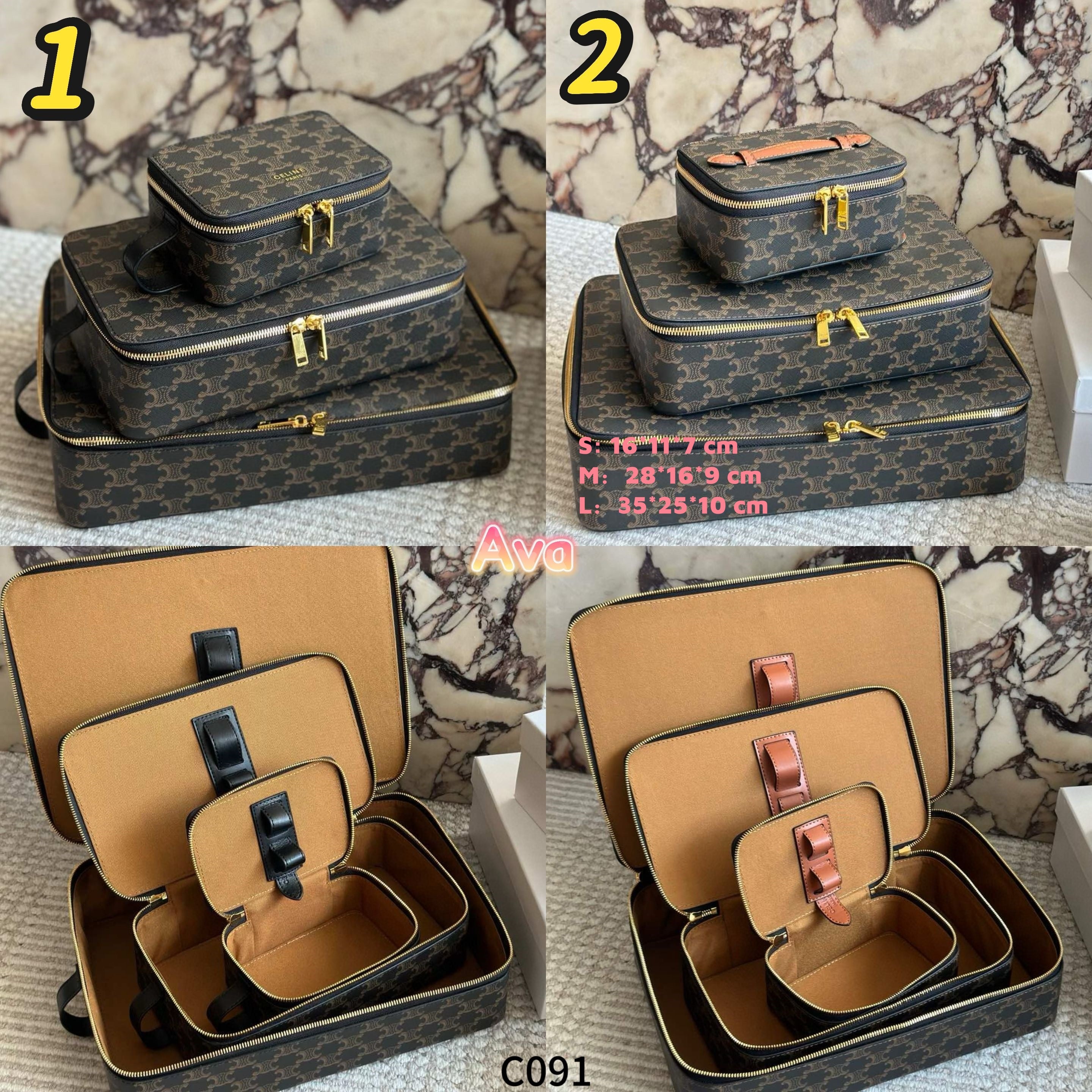 C091 Celine Makeup Toiletry Bag