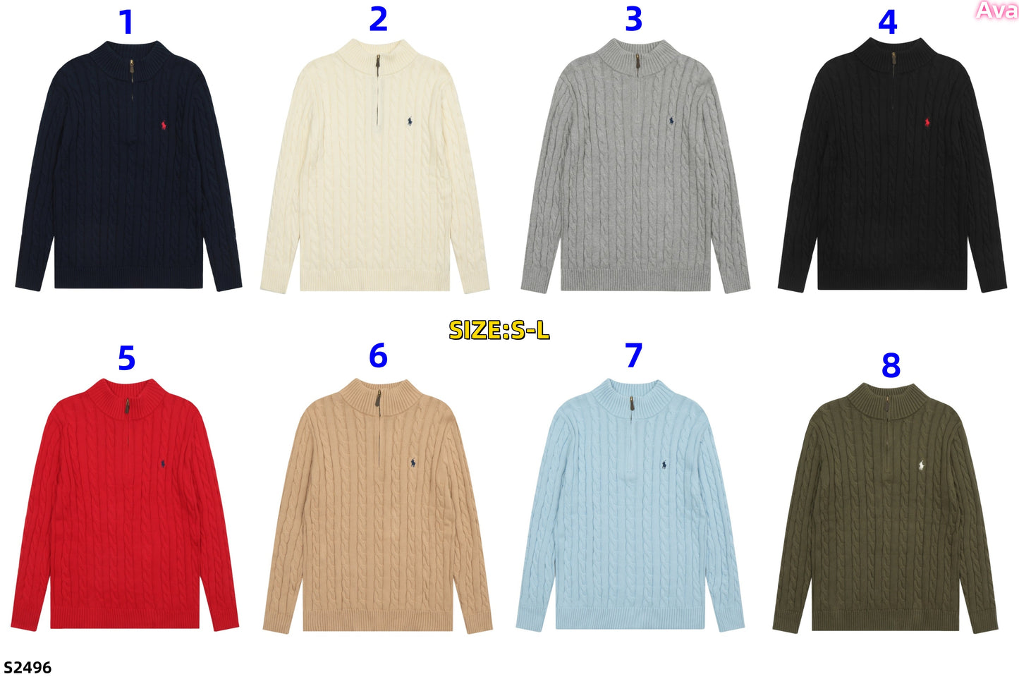 S2496 Ralph Lauren half-zip sweater (unisex)