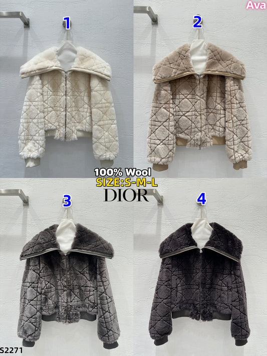 S2271 cashmere leather jacket