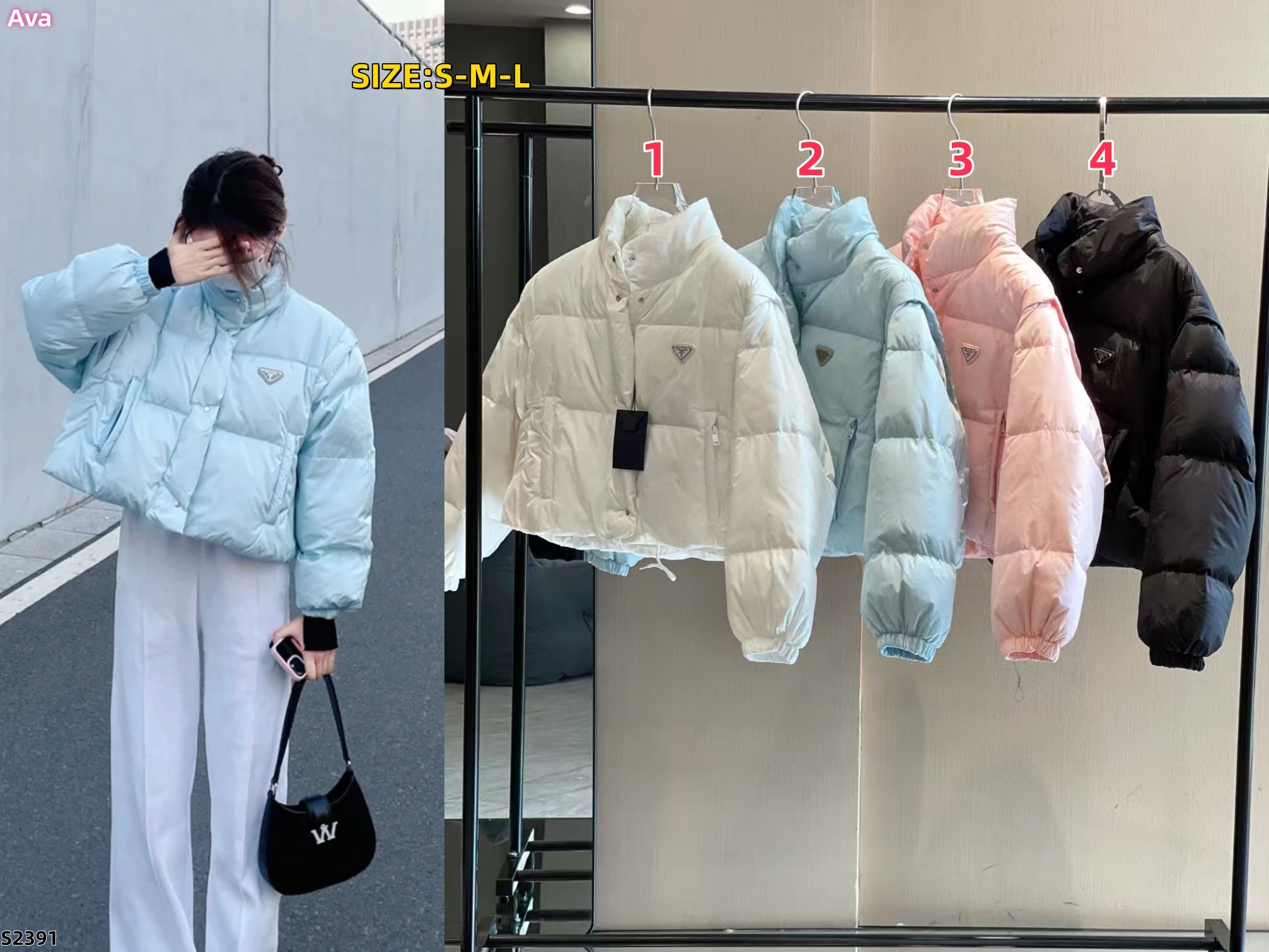 S2391 Prada reversible down jacket (sleeveless, two-way down jacket)