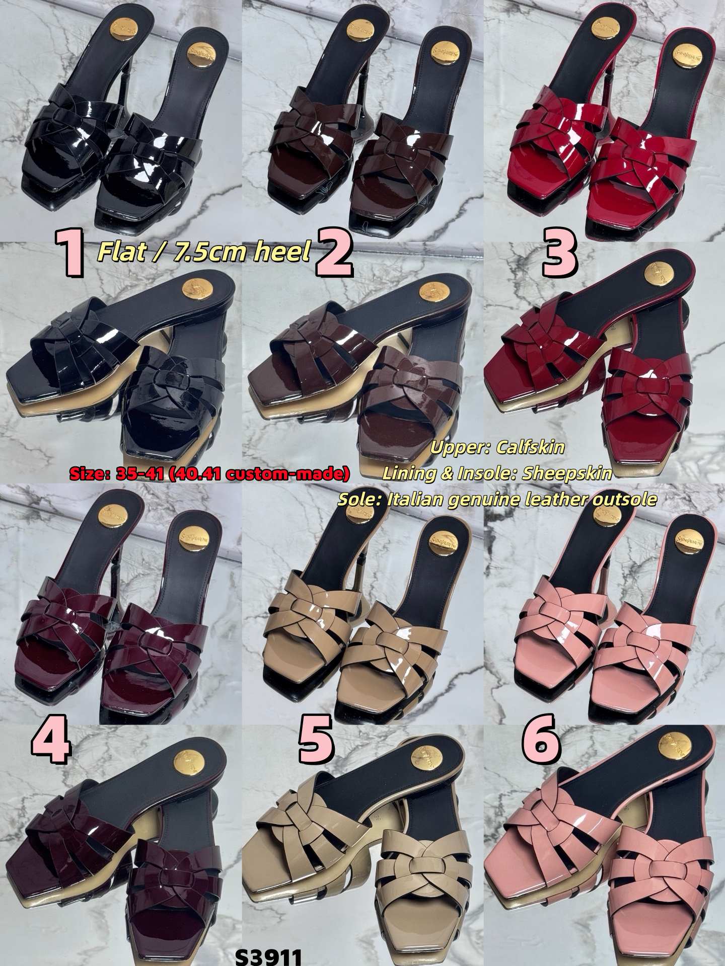 S3911 YS Flat / 7.5cm shoes