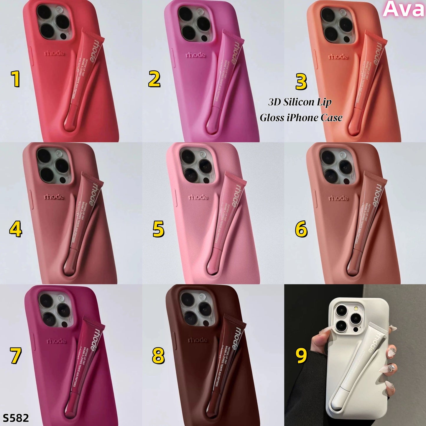 S582 rhode 3D Silicon Lip Gloss iPhone Case