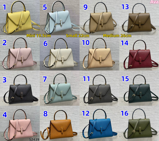 S2439  Valextra Iside Micro mimosa millepunte calf leather bag