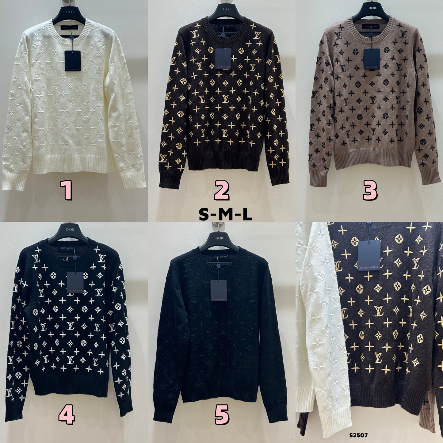 S2507 knitwear Vuitton sweater