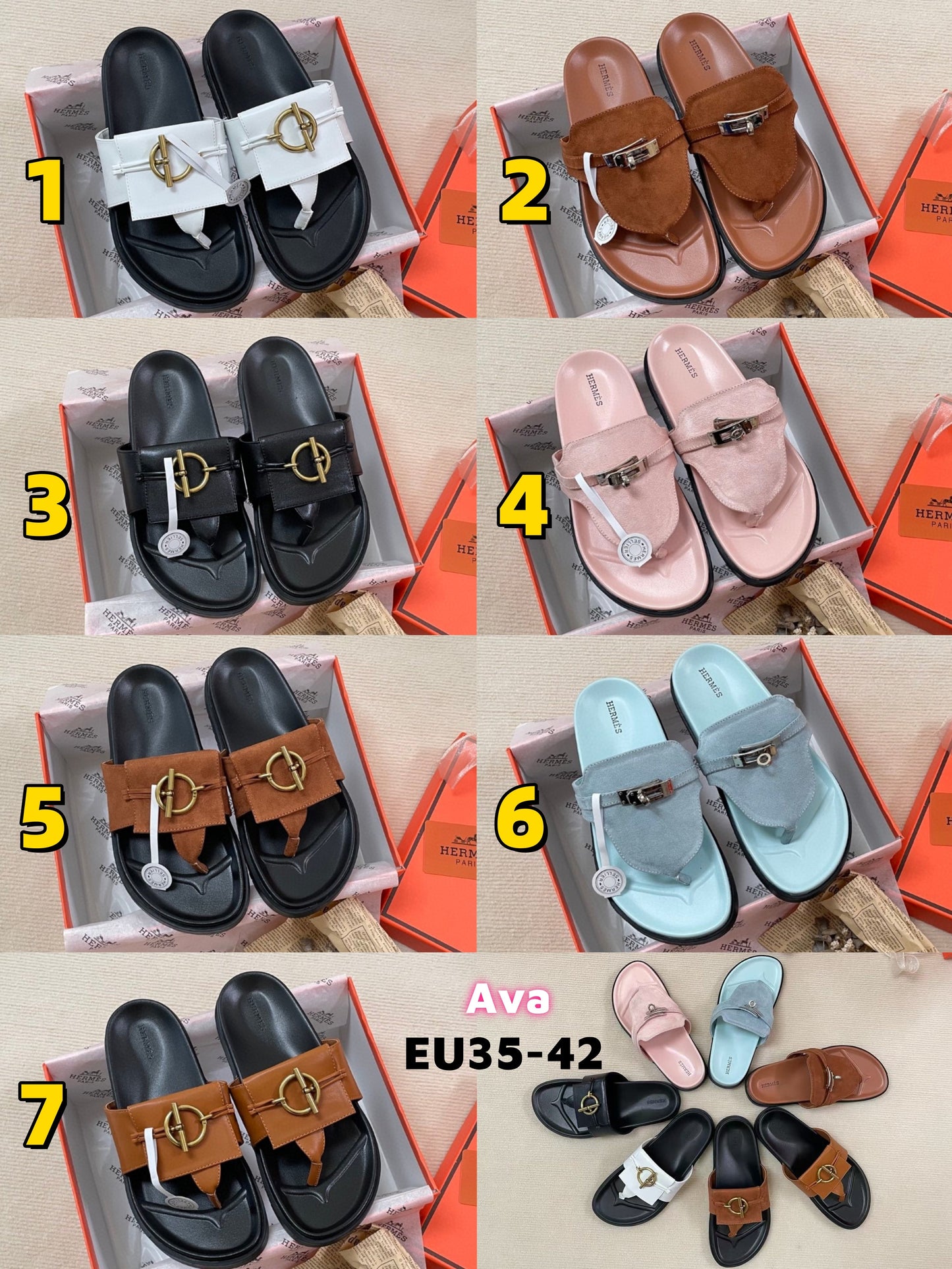 S814 Hermès Slippers shoes