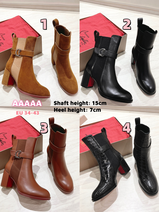 S1163 Christian Louboutin 2024s S chunky heel platform boots