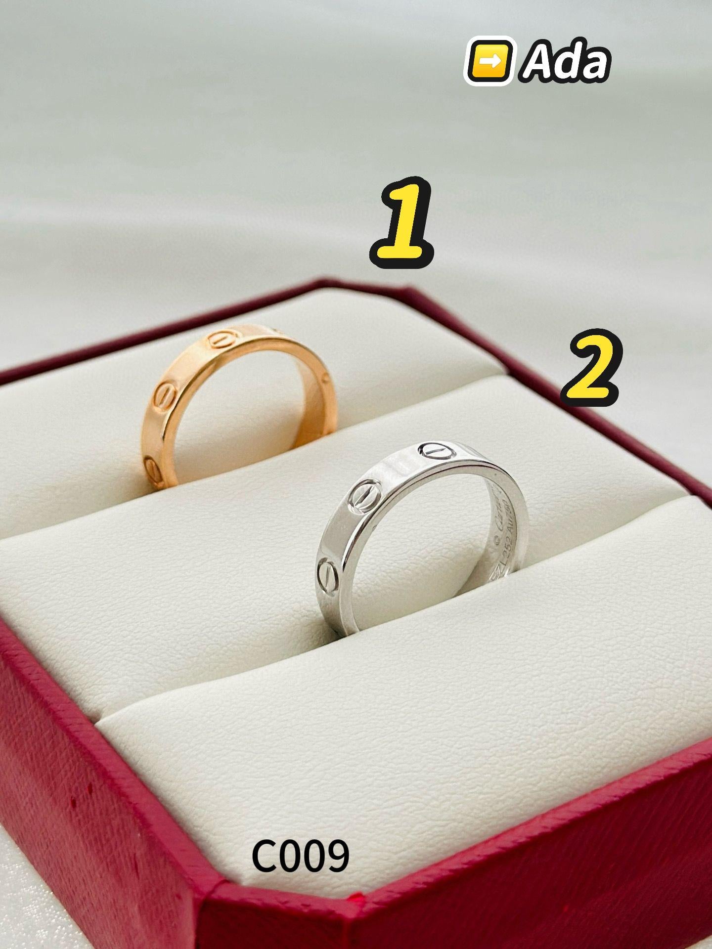 C009 Cartier Love Diamond-Free Ring