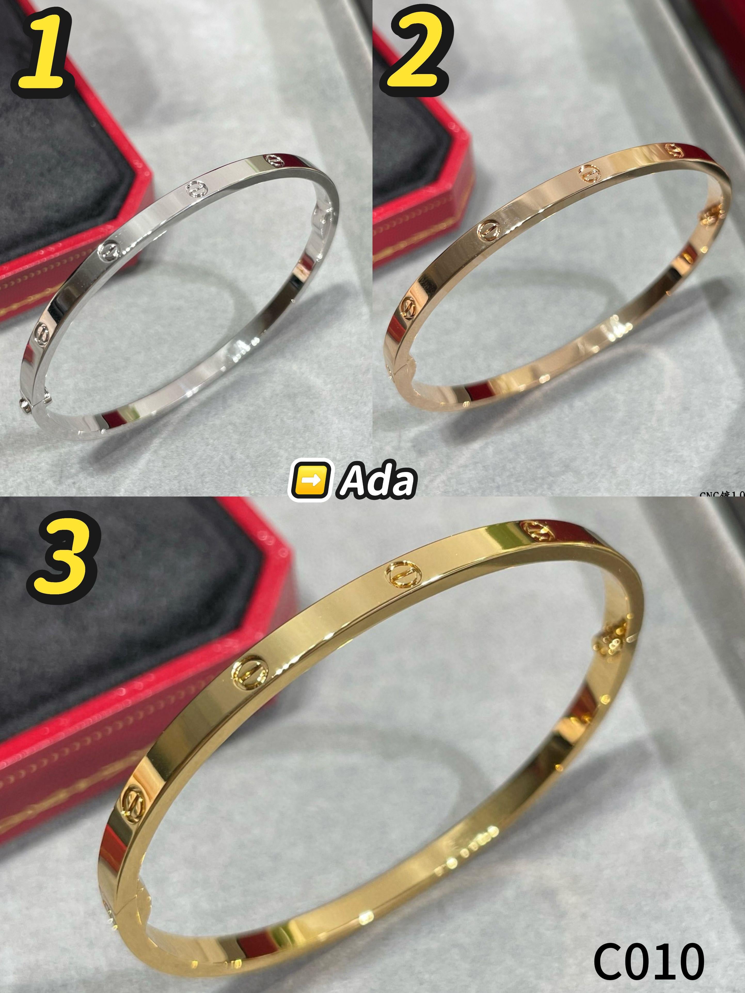 C010 Cartier love bracelet narrow version diamond-free
