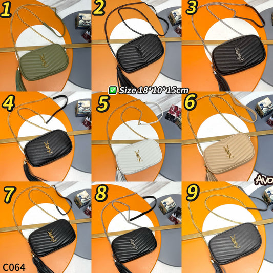 C064 YSL Saint Laurent Lou Matelassé leather camera bag