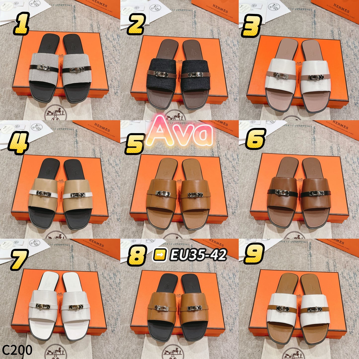 C200 Hermès Slippers