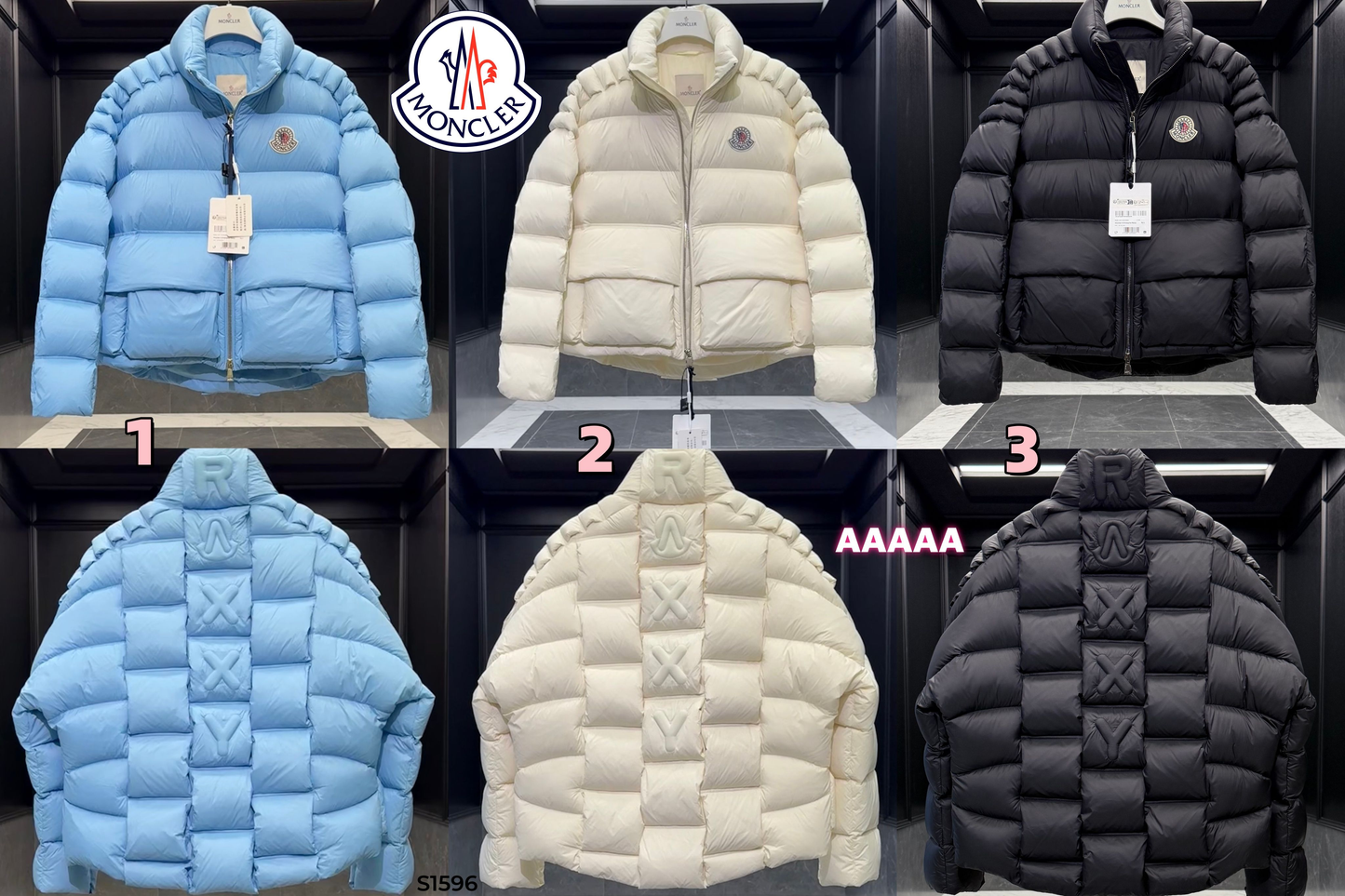 S1596 Moncler Men's and Women's Down Jackets
