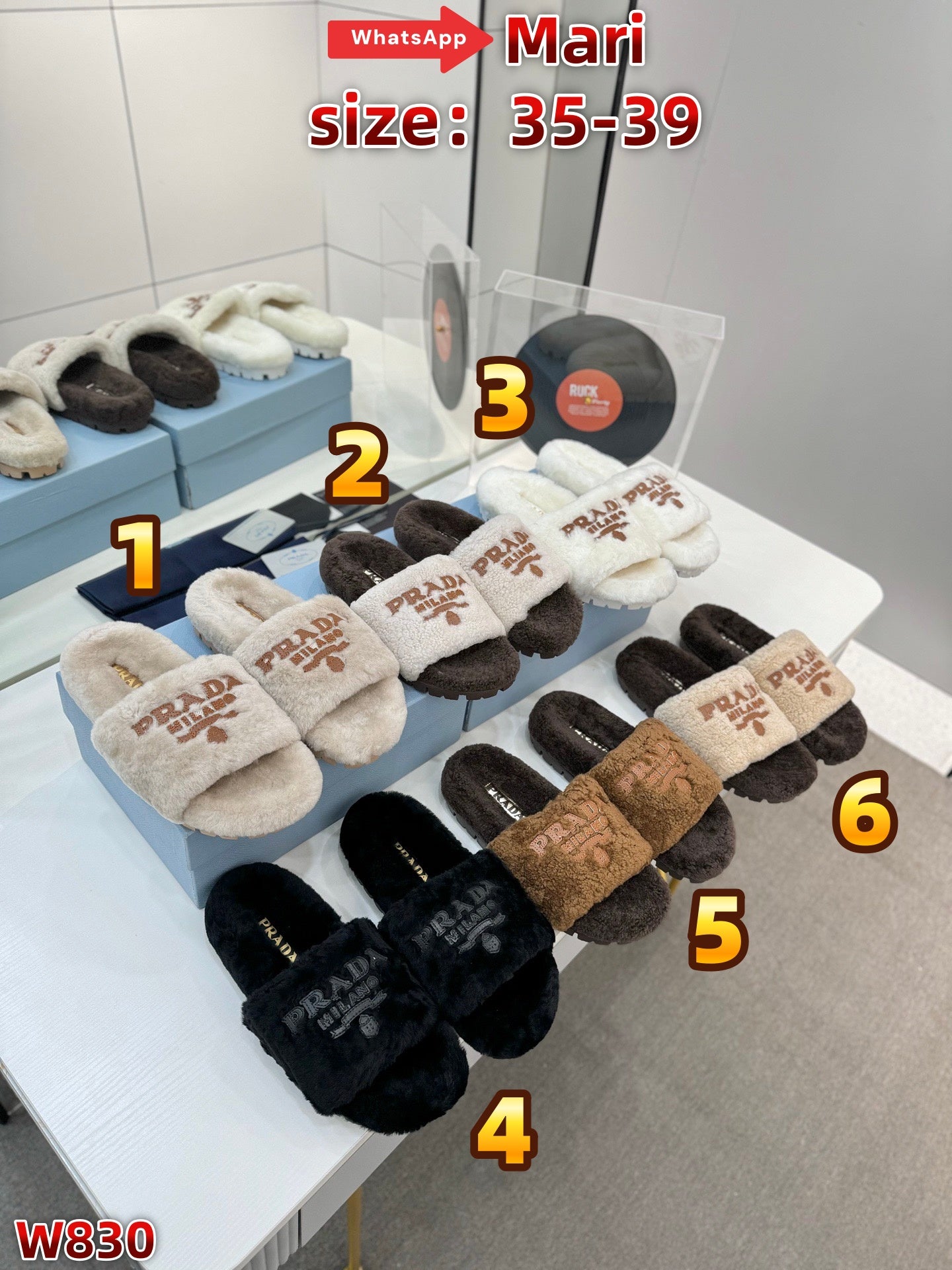 W830  plush slippers