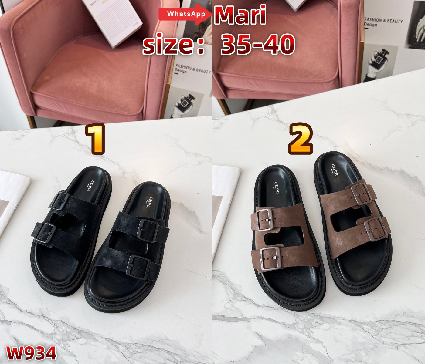 W934  Mules slippers