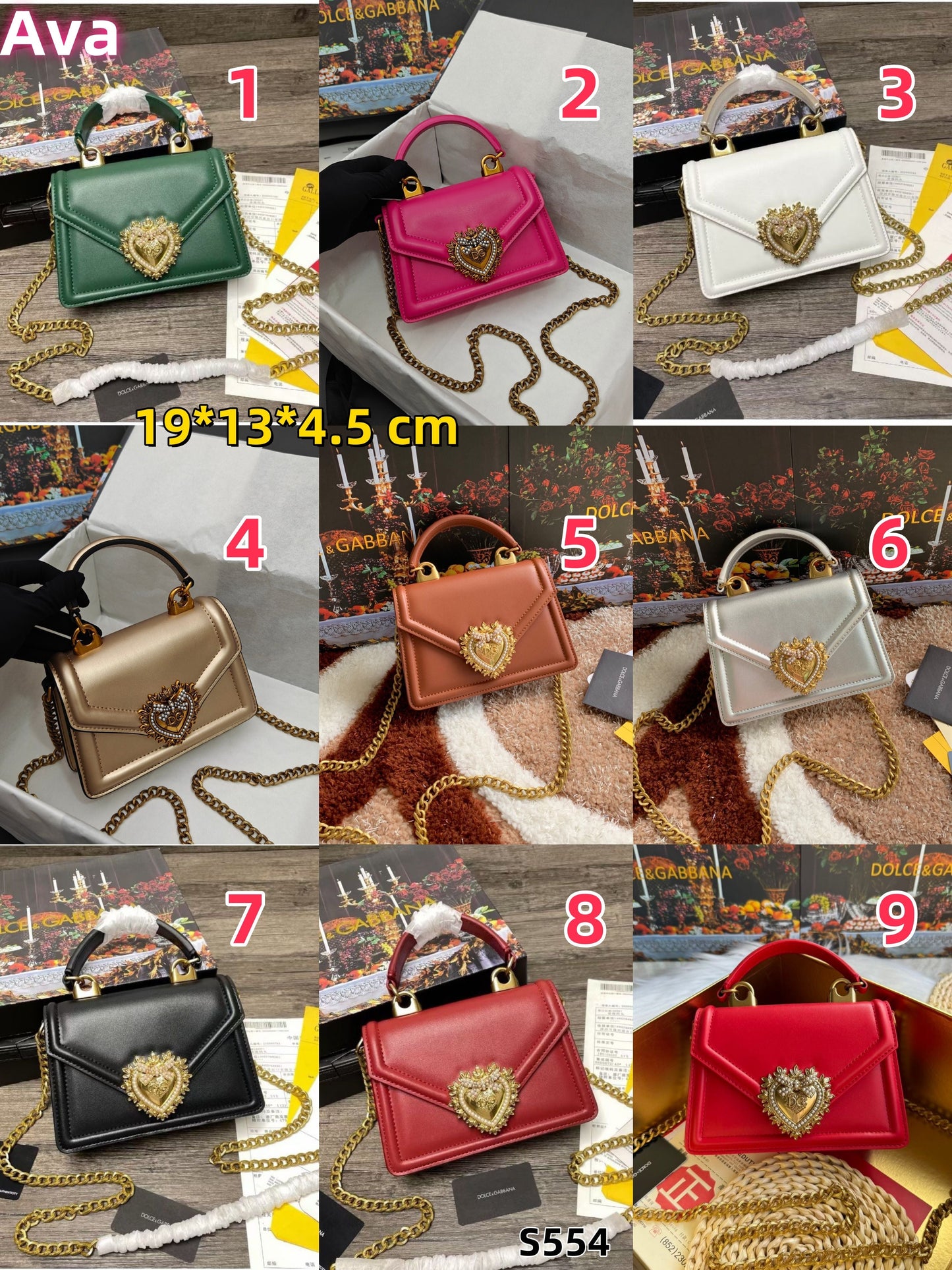 S554  Dolce & Gabbana Devotion Mini Leather Handbag