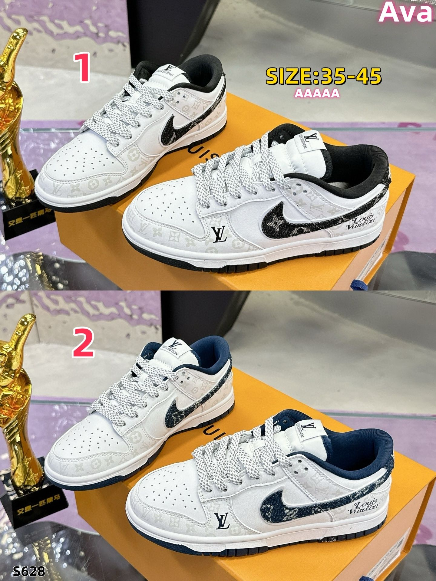 S628 Louis Vuitton x Nike Dunk Shoes