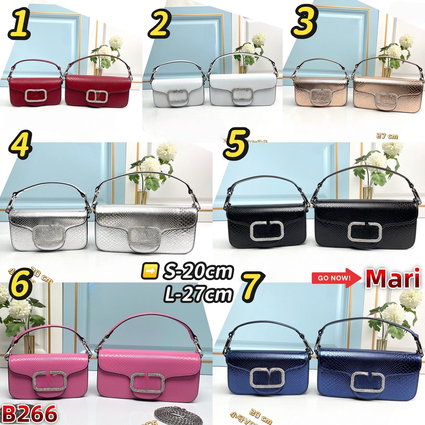 B266  snakeskin bag