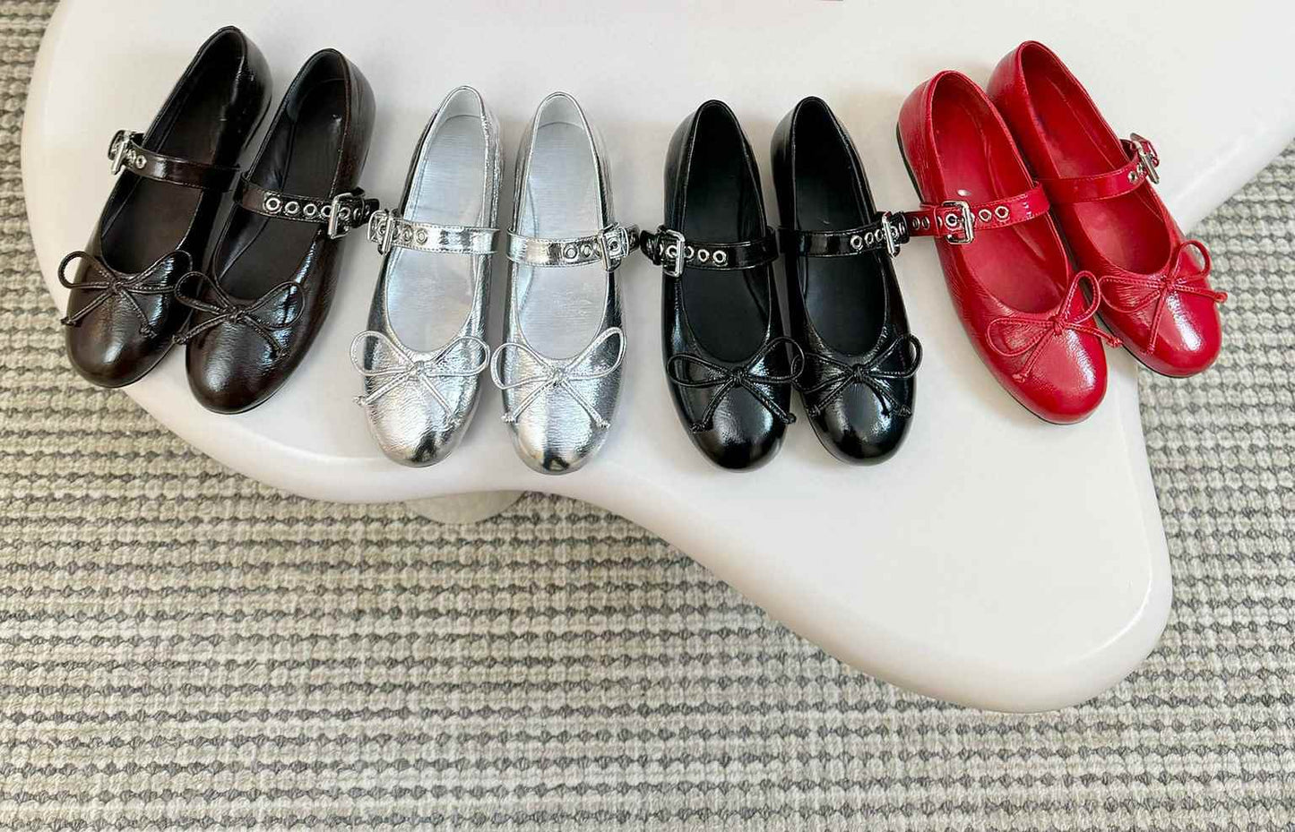 S066 miu Mary Jane Ballet Loafers
