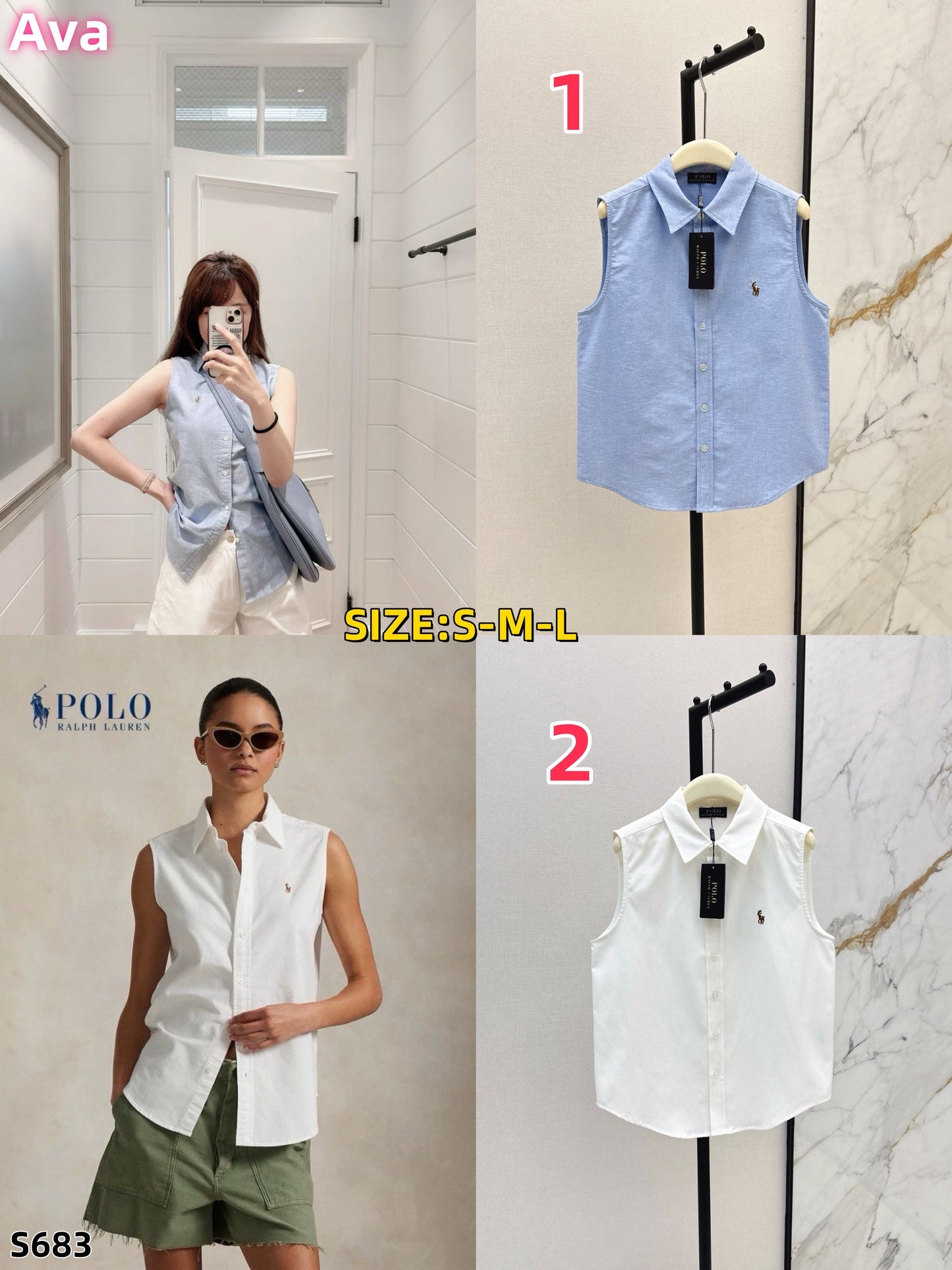S683 Ralph Lauren Sleeveless Shirt