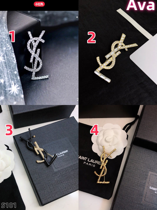 S101 Saint Laurent YSL brooch