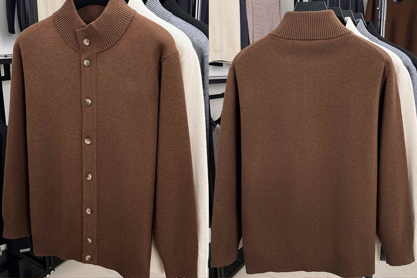 S1852 HAZZ Men's Cardigan Sweater