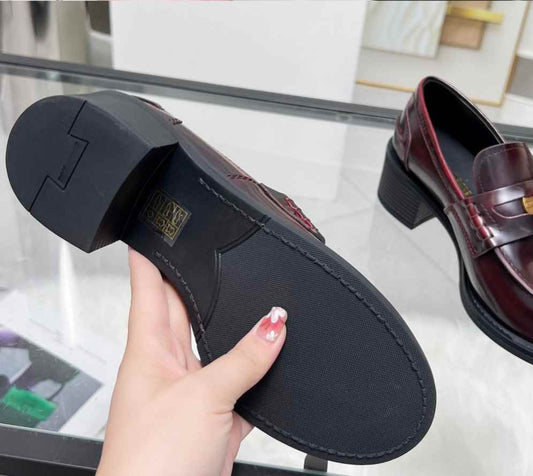 S2571 miu leather shoes
