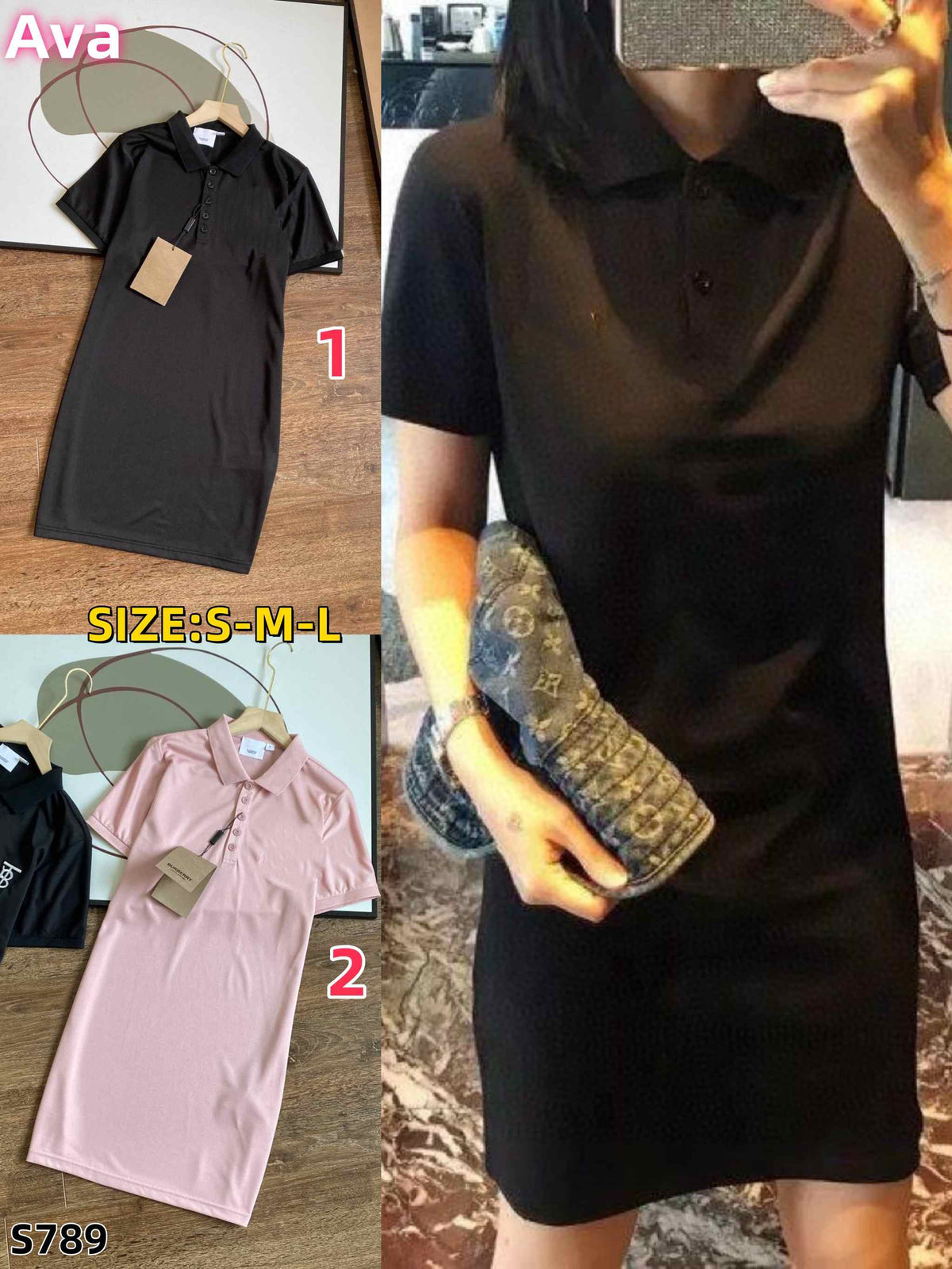 S789 Burb polo dress