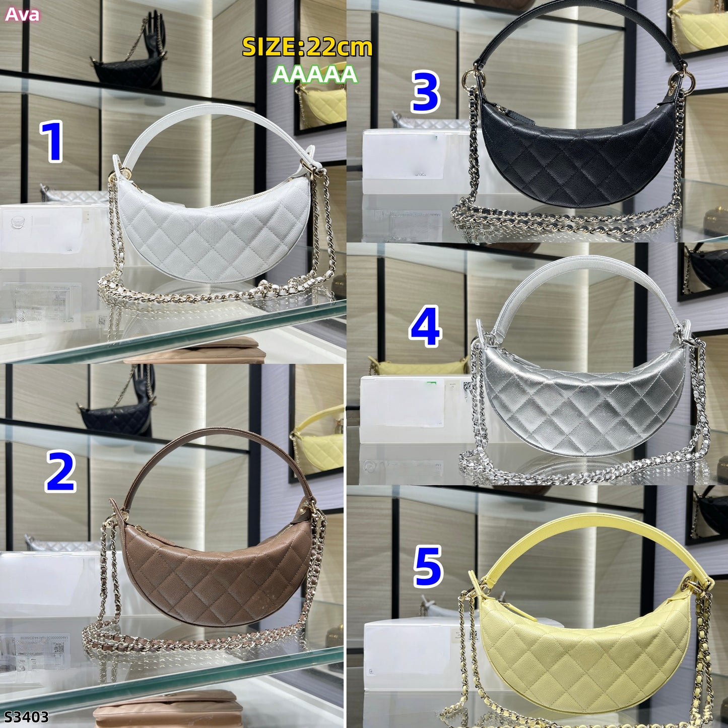 S3403 crescent-shaped bag