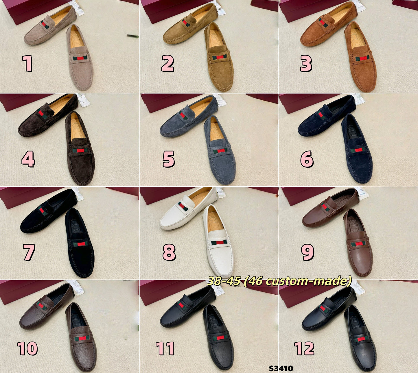 S3410 Guc leather shoes