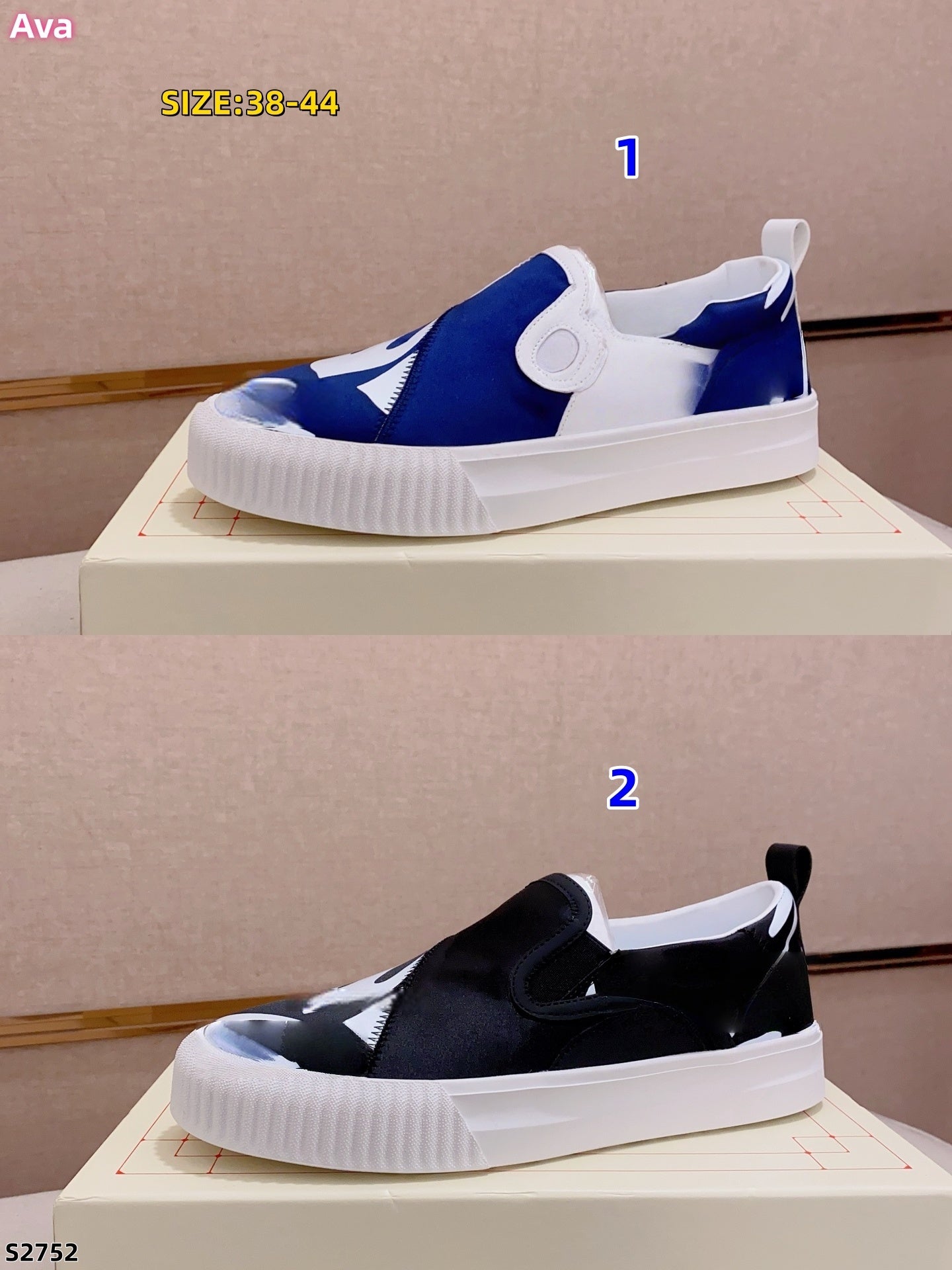 S2752 Swallow Print Slip-On Sneakers shoe
